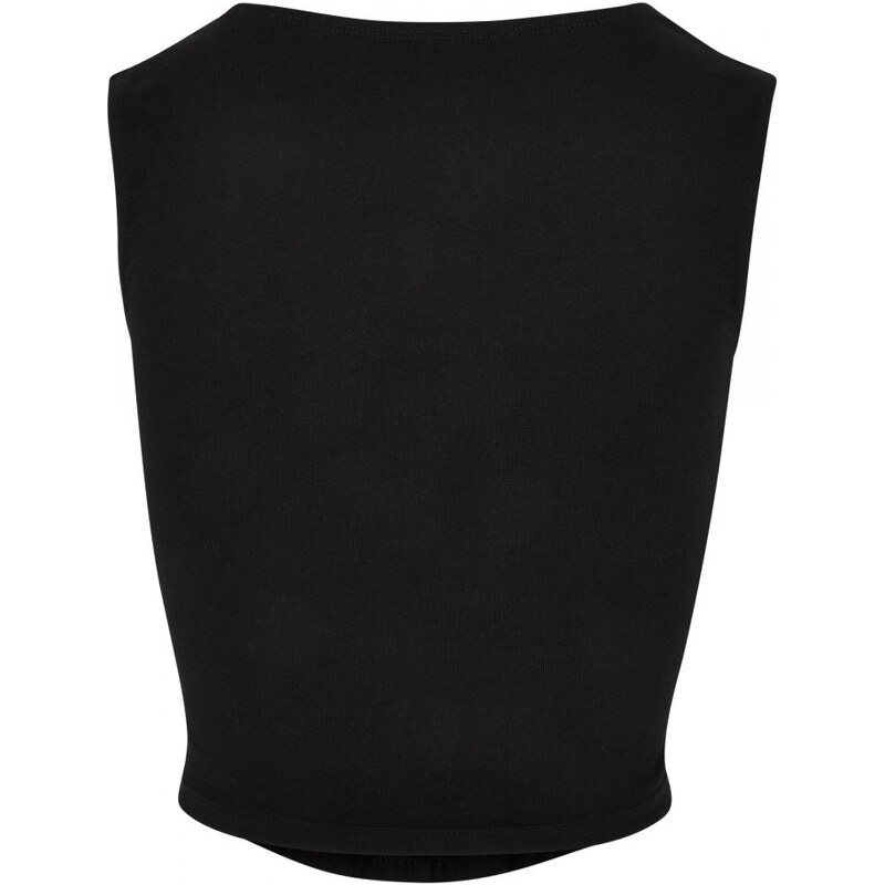 URBAN CLASSICS Ladies Short Corsage Top - black