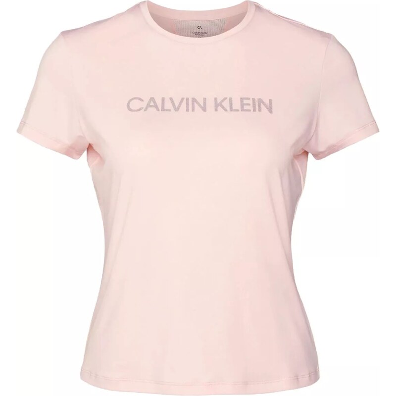 Calvin Klein dámské sportovní tričko s reflexním logem růžové