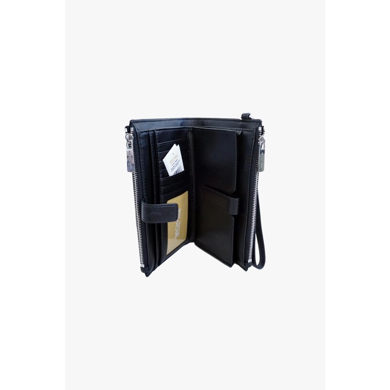 Michael Kors Adele Smartphone peněženka černobílá monogram