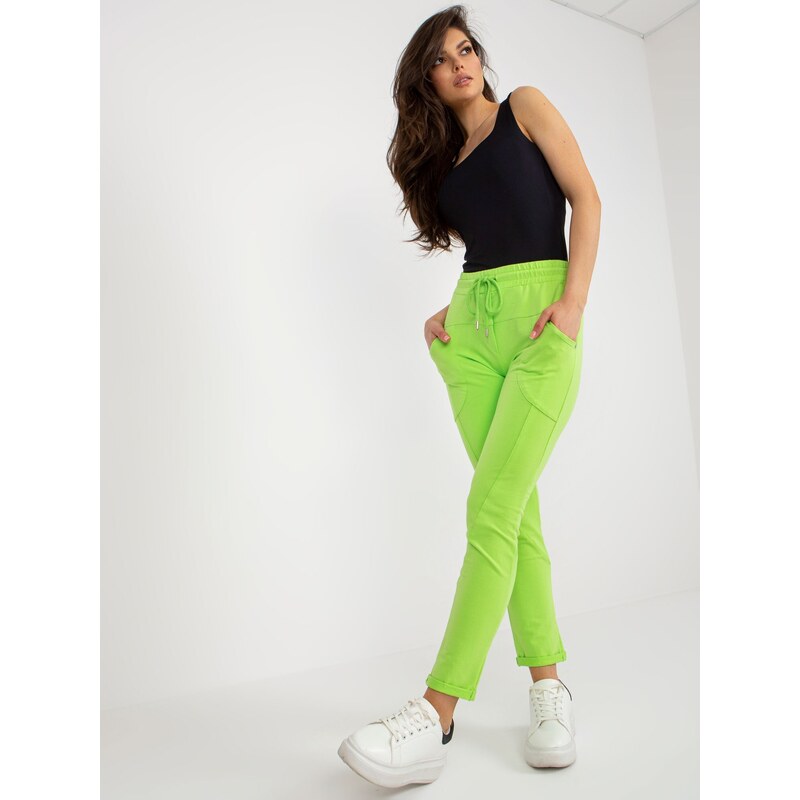 RELEVANCE Sweatpants-RV-DR-8696.20-lime green