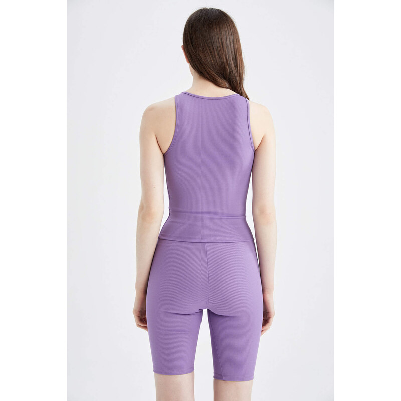 Defacto Fit Halter Collar Ribbed Camisole Singlet