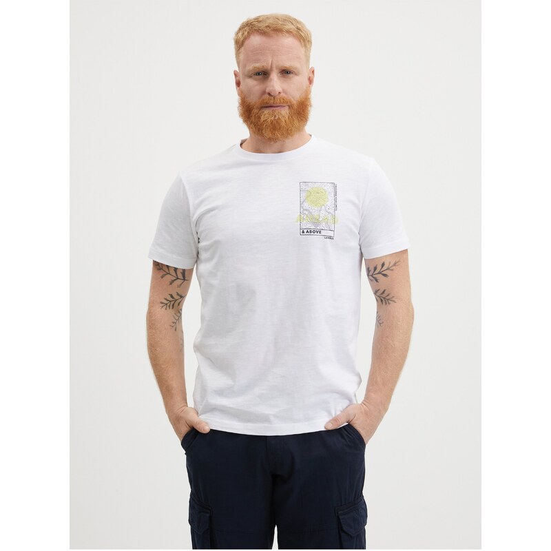 Bílé pánské tričko LERROS - Pánské