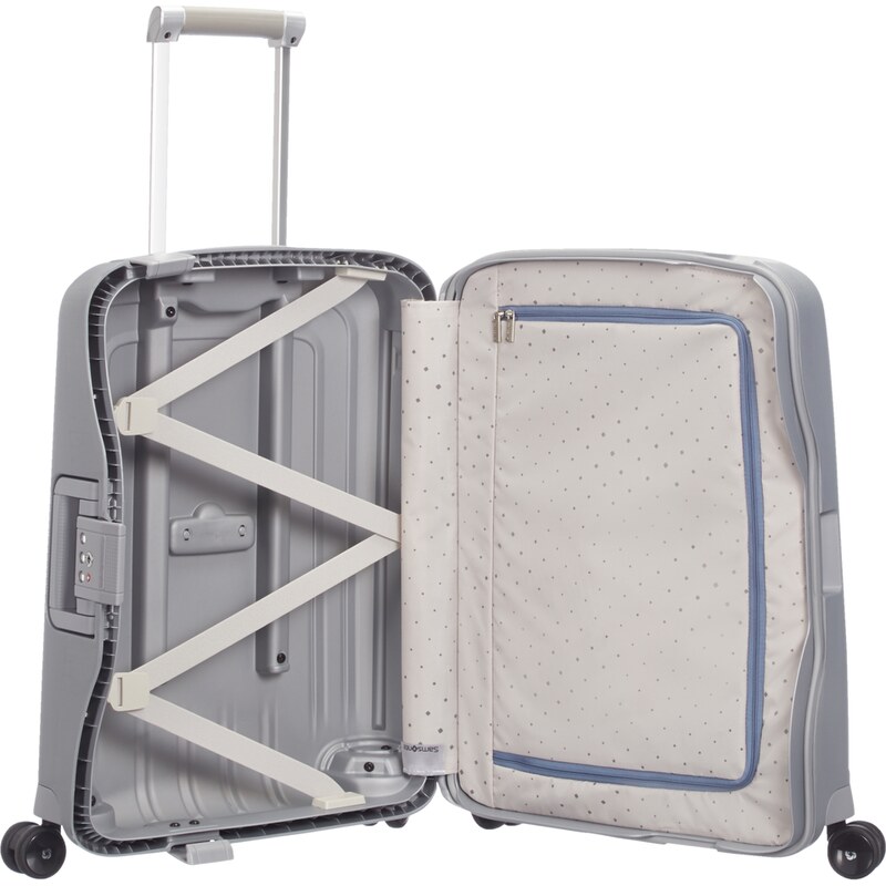 Samsonite S'Cure spinner 55cm stříbrná