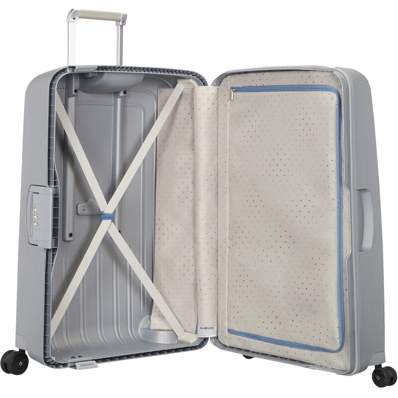 Samsonite S'Cure spinner 81cm stříbrná