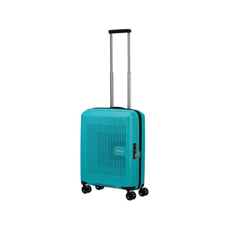 American Tourister Aerostep 55cm Tyrkysová Turquoise Tonic Spinner rozšiřitelný