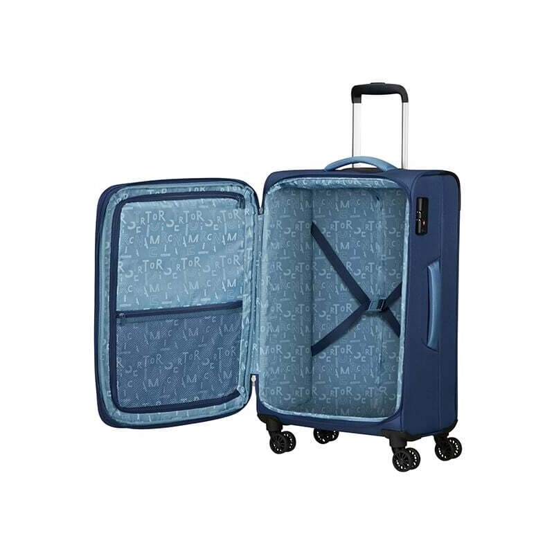 American Tourister kufr Pulsonic EXP M tmavě modrá 74 l