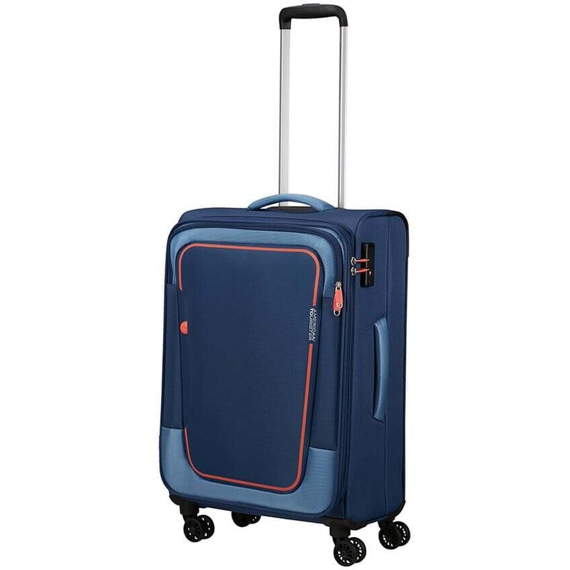 American Tourister kufr Pulsonic EXP M tmavě modrá 74 l