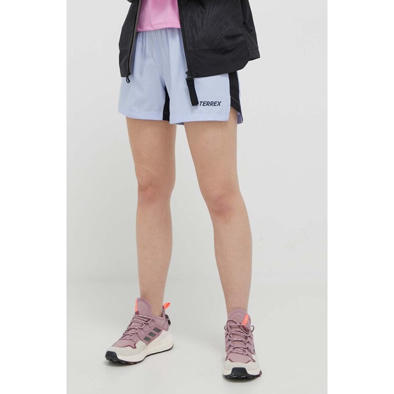 Sportovní šortky adidas TERREX dámské, vzorované, medium waist