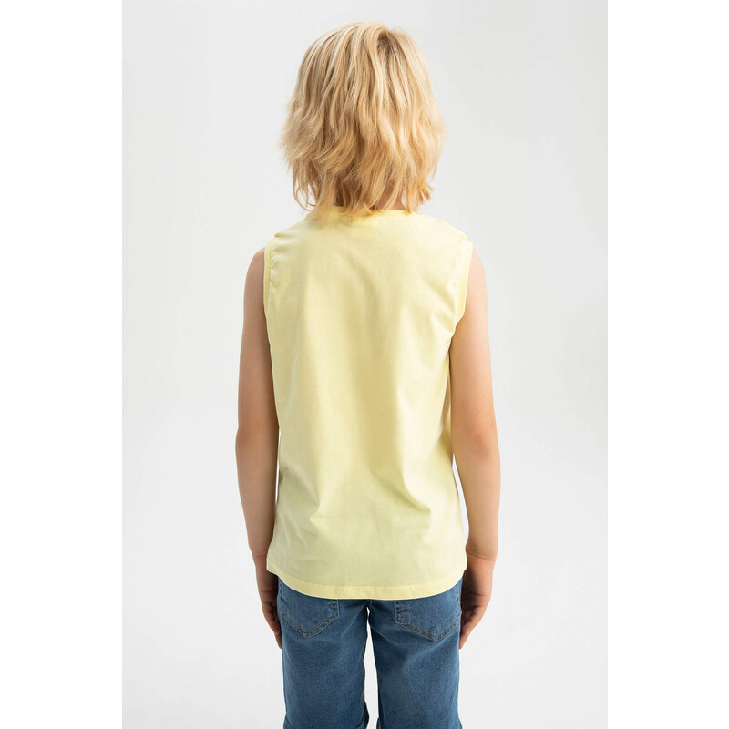 DEFACTO Boy Regular Fit Sleeveless Slogan Print Vest