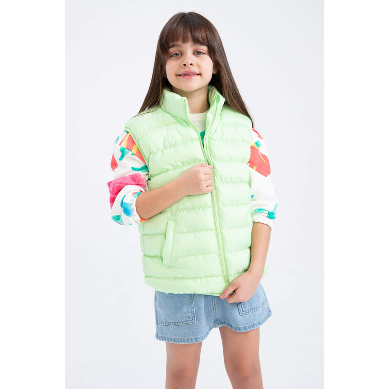 DEFACTO Girls Stand Up Collar Inflatable Vest