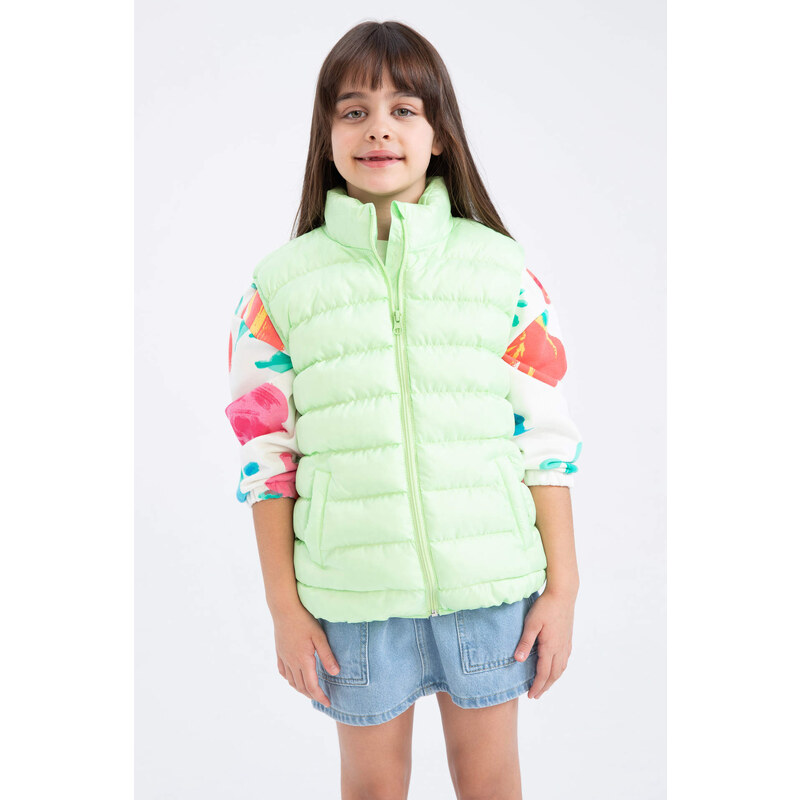 DEFACTO Girls Stand Up Collar Inflatable Vest