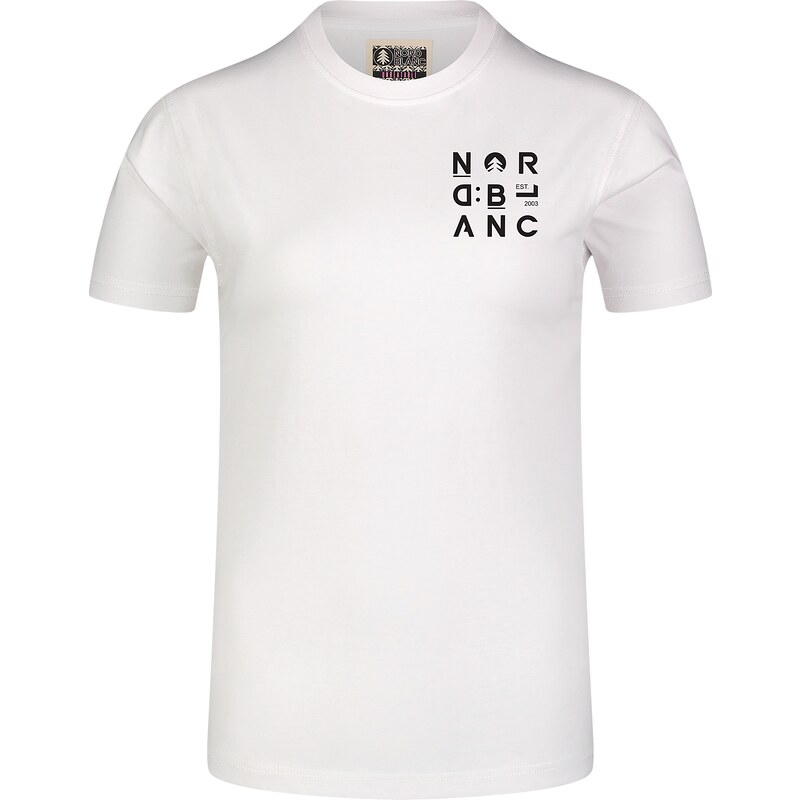 Nordblanc Bílé dámské tričko z organické bavlny LETTERS