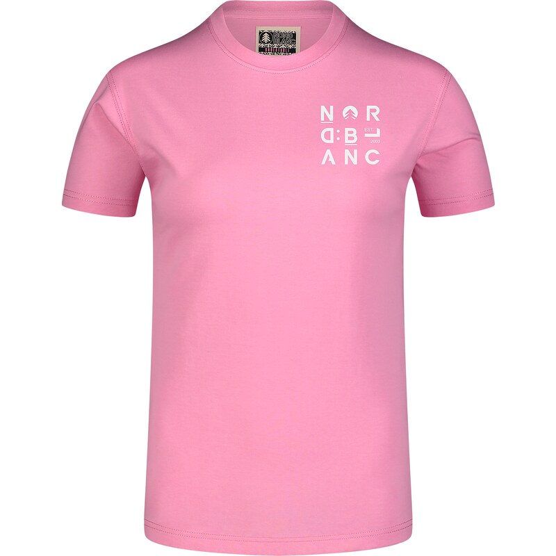 Nordblanc Růžové dámské tričko z organické bavlny LETTERS