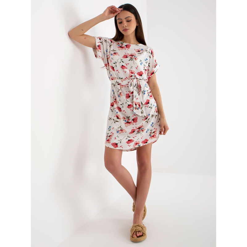 RUE PARIS Dress-WN-SK-661.71P-white-red