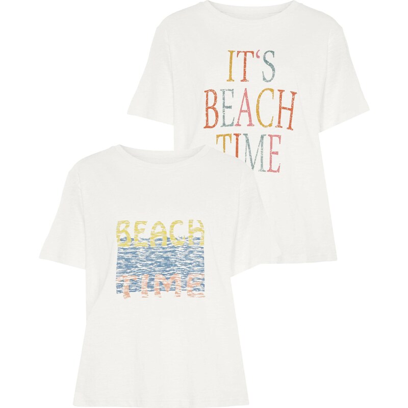 BEACH TIME Tričko mix barev / bílá