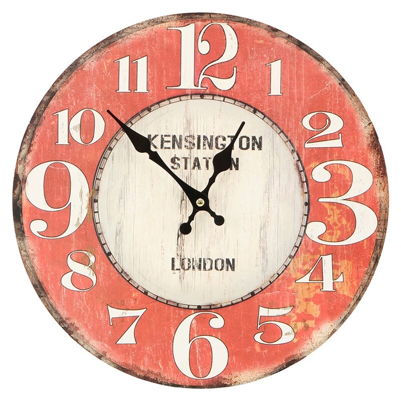 Dřevěné hodiny Dakls Kensington Station