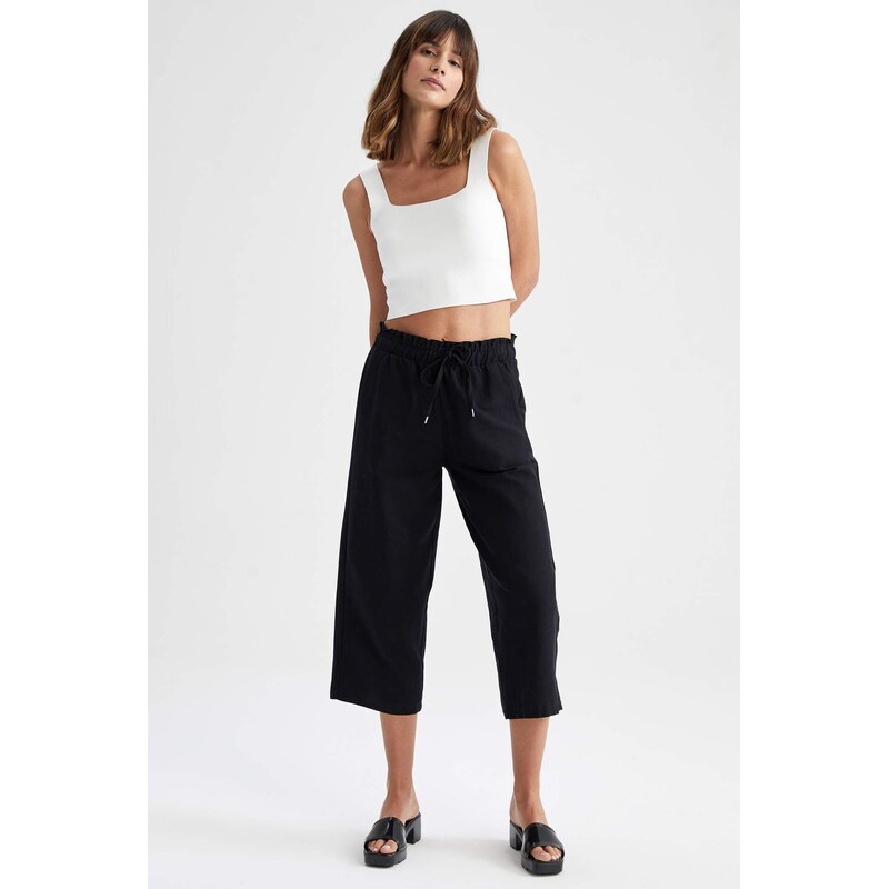 DEFACTO Paperbag Fit Crop Culottes