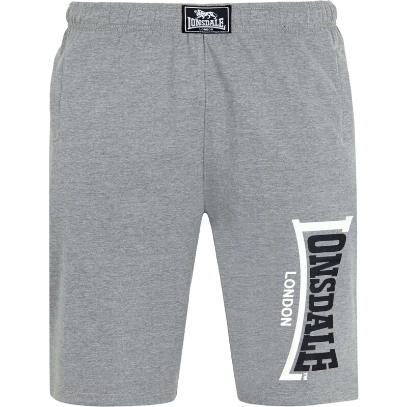 LONSDALE Kalhoty Jam šedý melír / černá / bílá