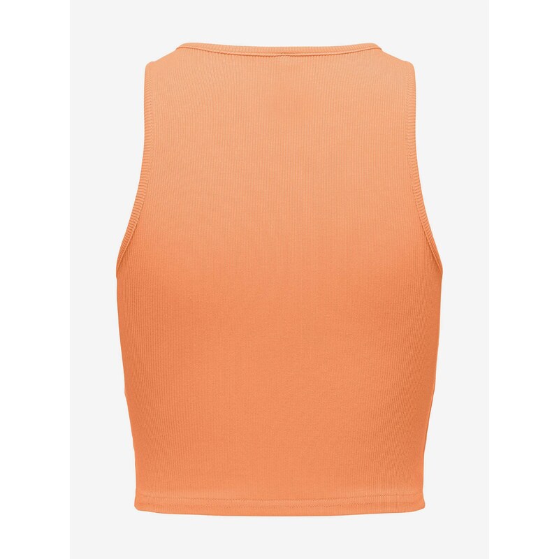 Oranžové dámské crop top tílko ONLY Belia - Dámské