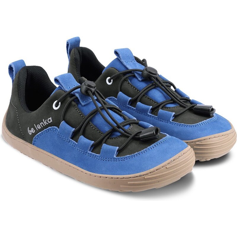 Dětské barefoot tenisky Be Lenka Xplorer - Blue & Olive Black