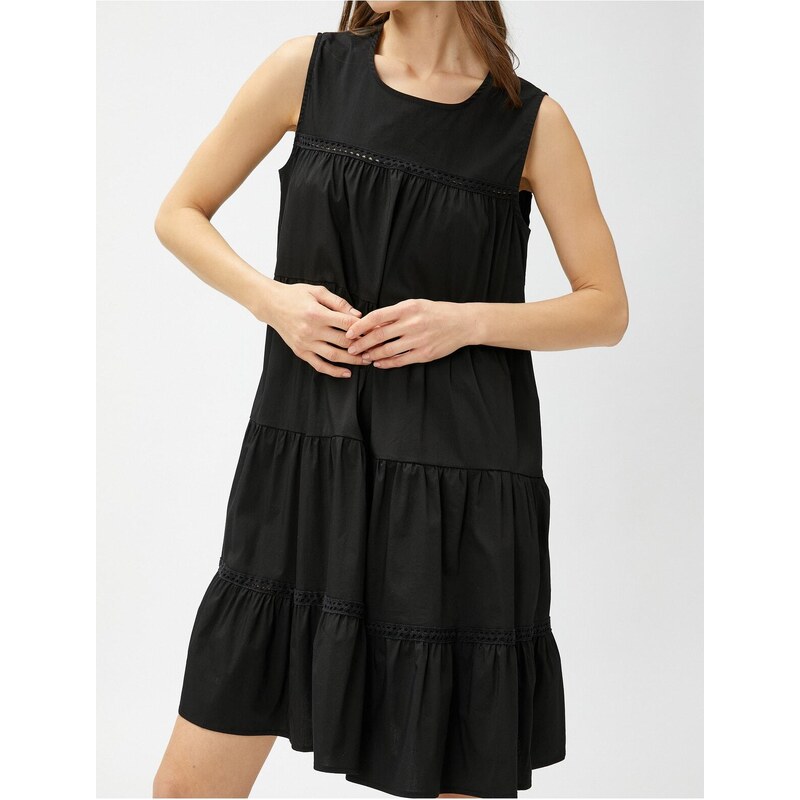 Koton Short Layered Dress, Sleeveless Cotton