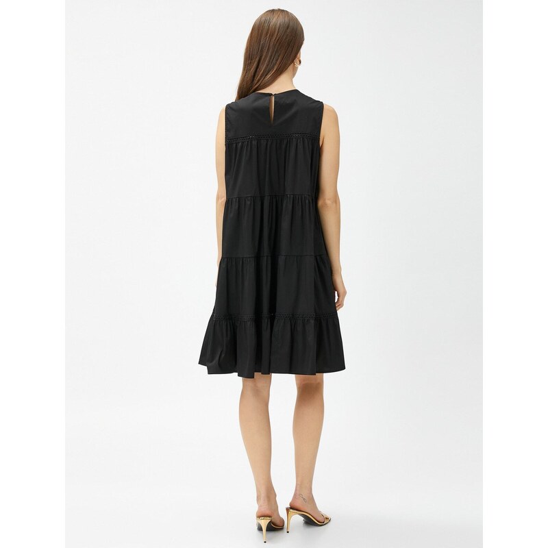 Koton Short Layered Dress, Sleeveless Cotton