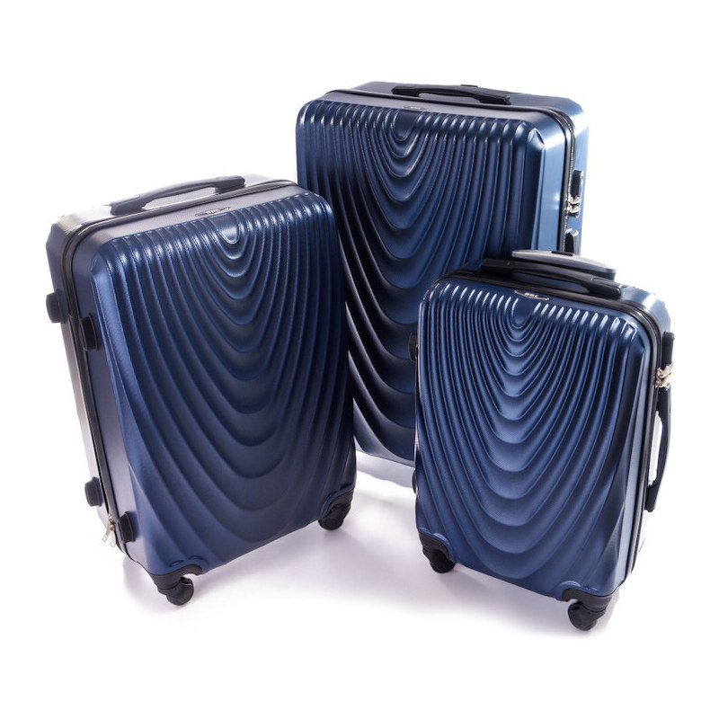 Cestovní kufr RGL 663 tmavě modrý - Set 3v1