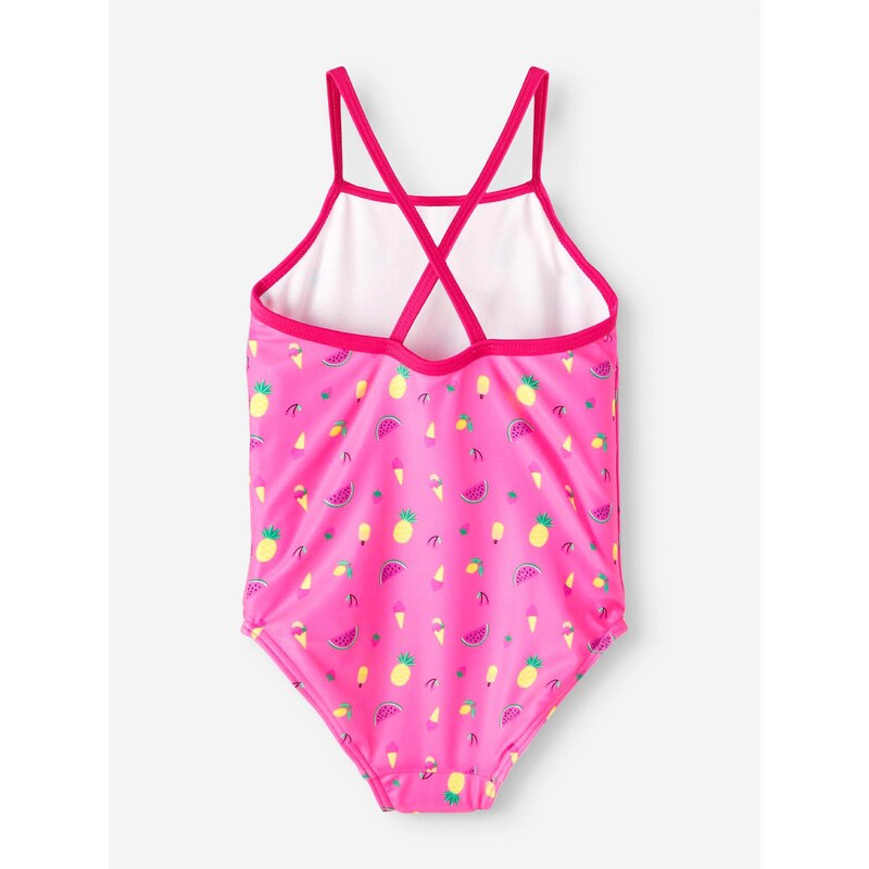 Růžové holčičí vzorované plavky name it Ziza - Holky