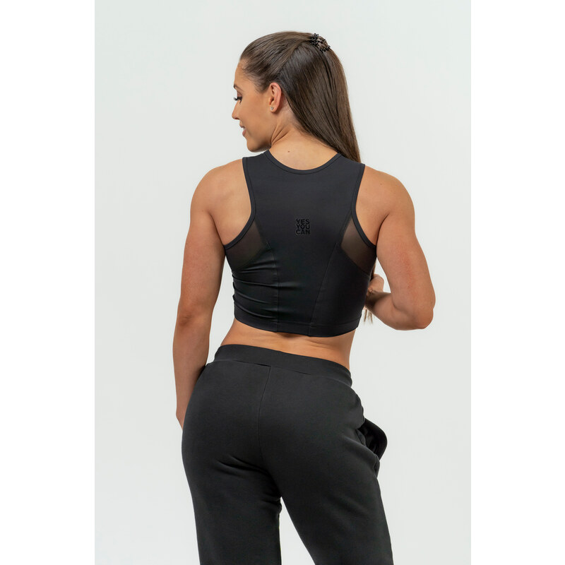 NEBBIA Women's crop top with high support INTENSE Mesh