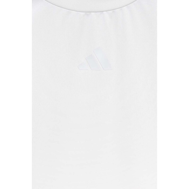 Dětské tričko s dlouhým rukávem adidas Performance TF LS TEE Y bílá barva