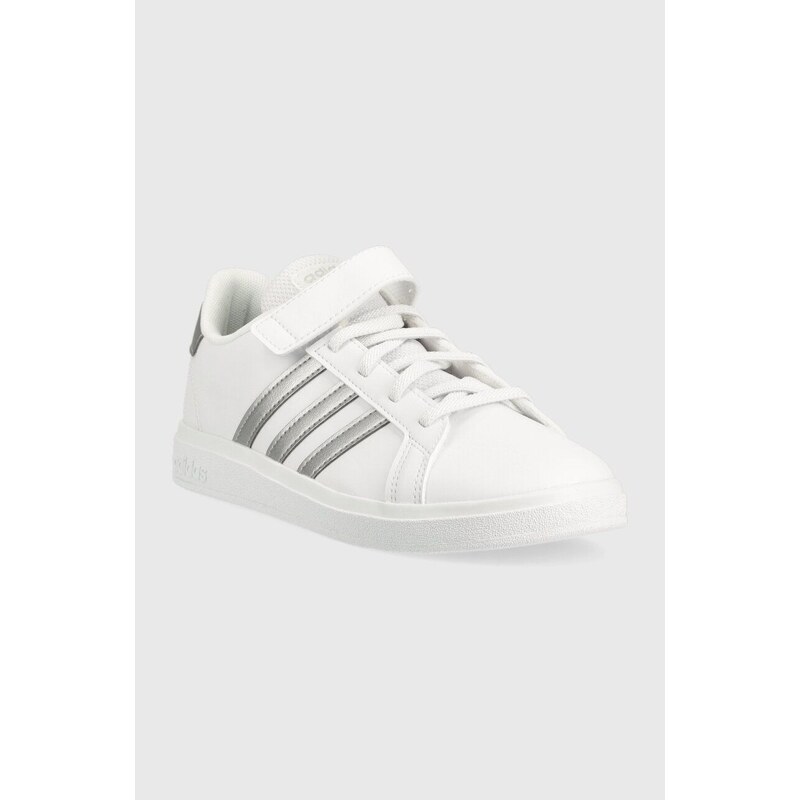 Dětské sneakers boty adidas GRAND COURT bílá barva