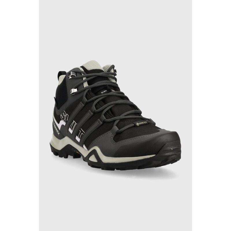 Boty adidas TERREX Swift R2 Mid GTX dámské, černá barva, EF3357-CBLACK/DGS