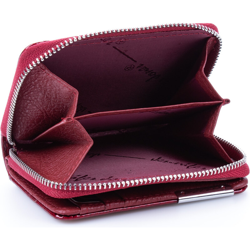 Jennifer Jones Malá kožená peněženka červená 5262-2