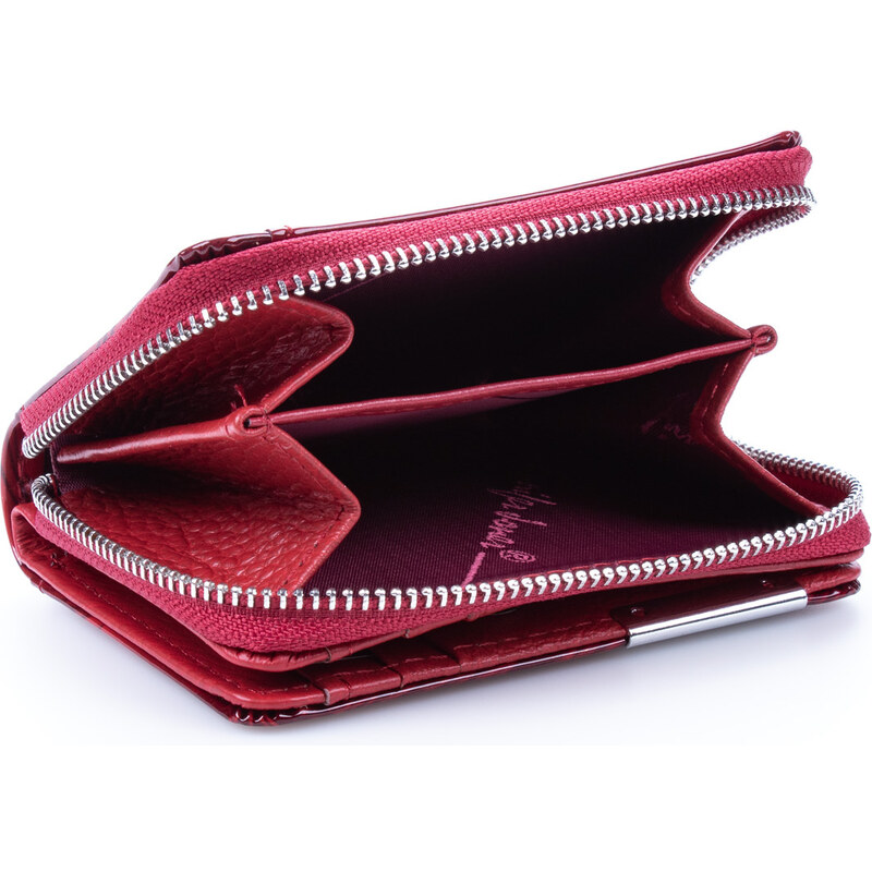 Jennifer Jones Malá kožená peněženka červená 5262-11