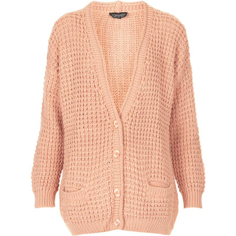 Topshop Knitted Textured Cardi