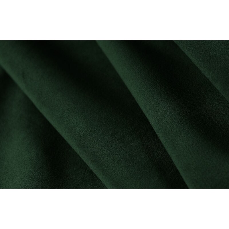 Lahvově zelená sametová šestimístná pohovka do "U" MICADONI Jodie 364 cm