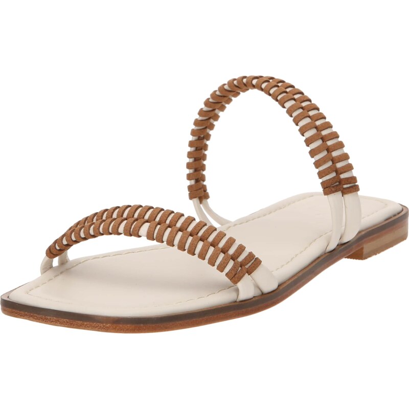 Mariettas Fantasy Pantofle Amelia tmavě hnědá / offwhite