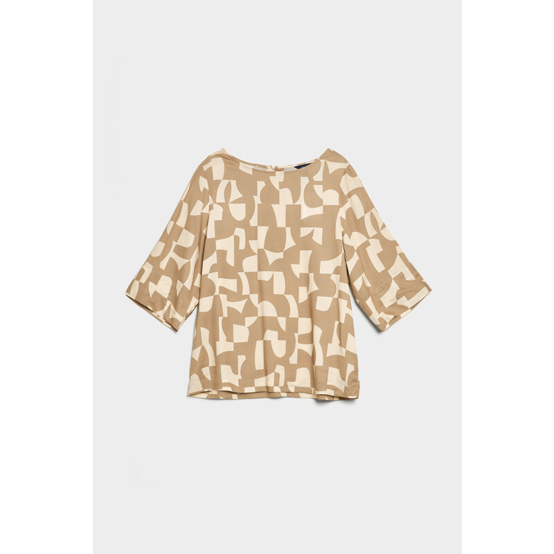 TOP GANT D2. GEOMETRIC SS TOP hnědá 32