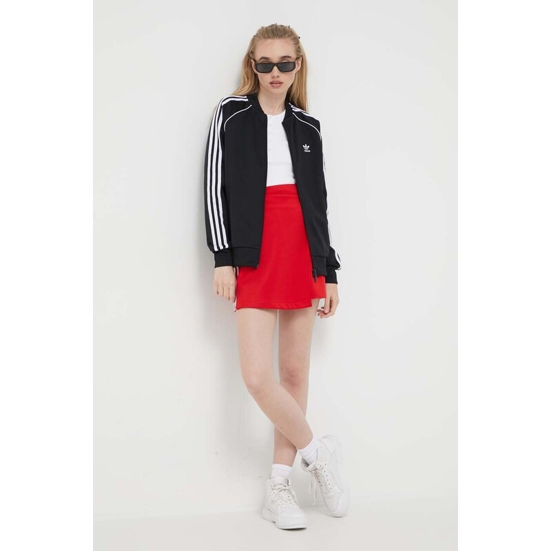 Sukně adidas Originals červená barva, mini, IC5477-red