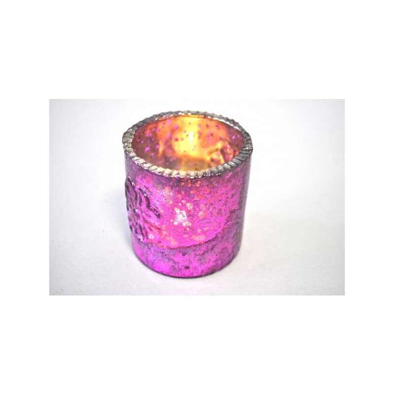 Skleněný svícen - Powder pink JOWAFU