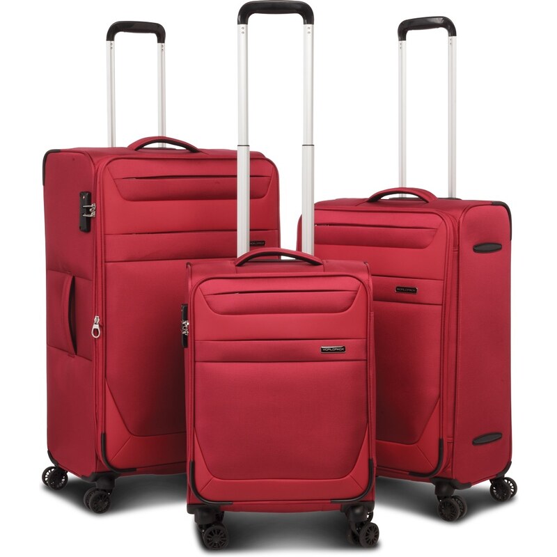 Worldpack Dublin 4w Sada 3 kufrů - červená 114865059