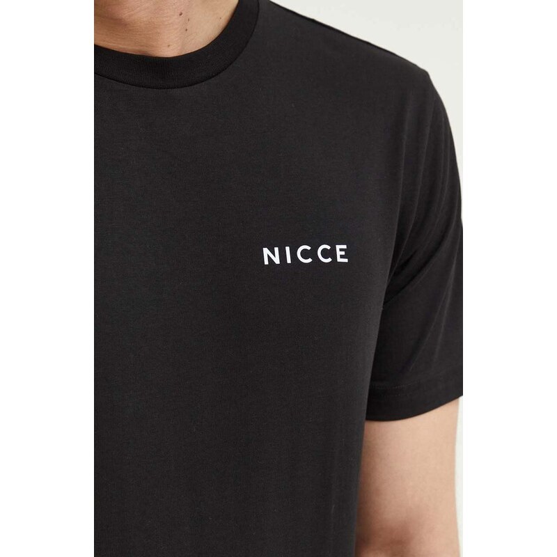 Bavlněné tričko Nicce černá barva