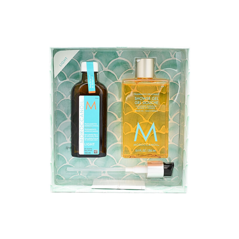 Moroccanoil Treatment Light olej na vlasy 100 ml + sprchový gel Fragrance Originale 250 ml + dávkovací pumpička dárková sada