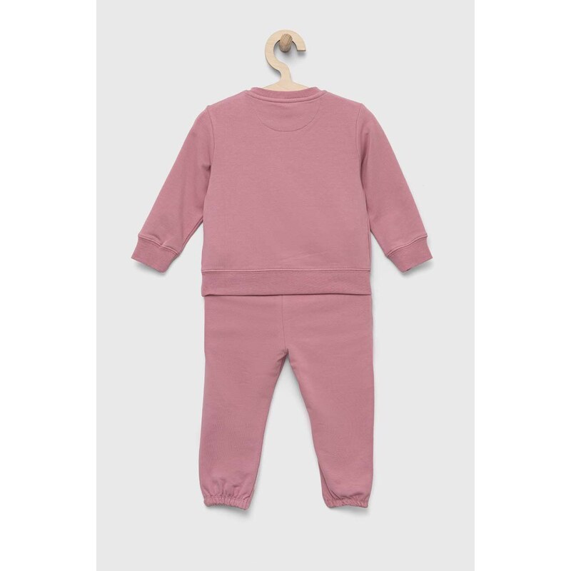 Dětská tepláková souprava Calvin Klein Jeans růžová barva