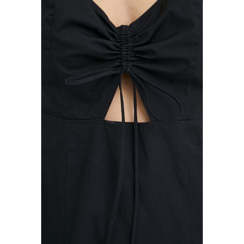 Bavlněné šaty Levi's černá barva, mini