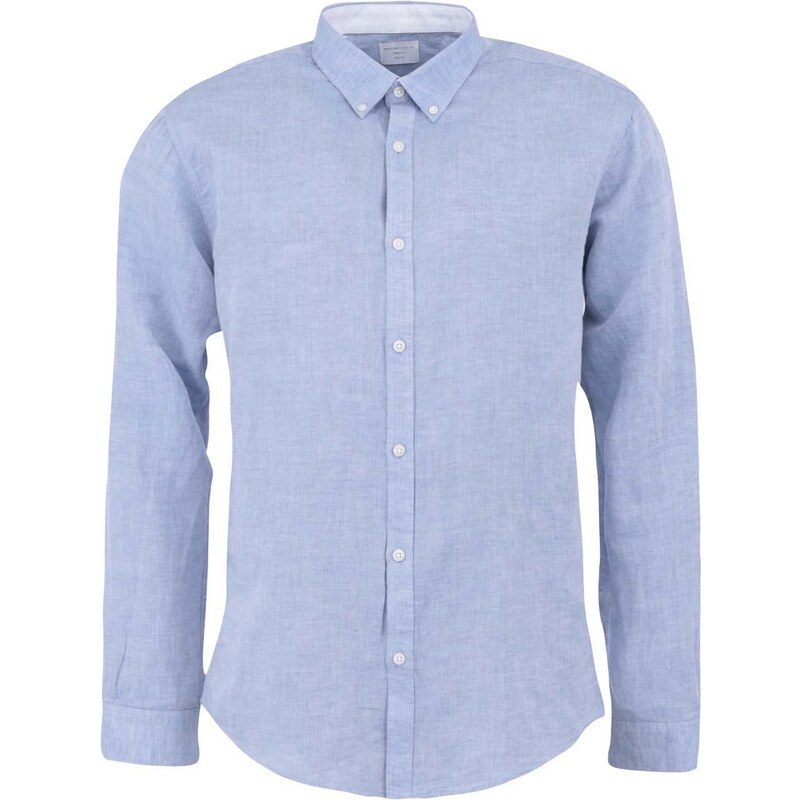 Světle modrá košile s dlouhým rukávem Selected Lino Slim Fit