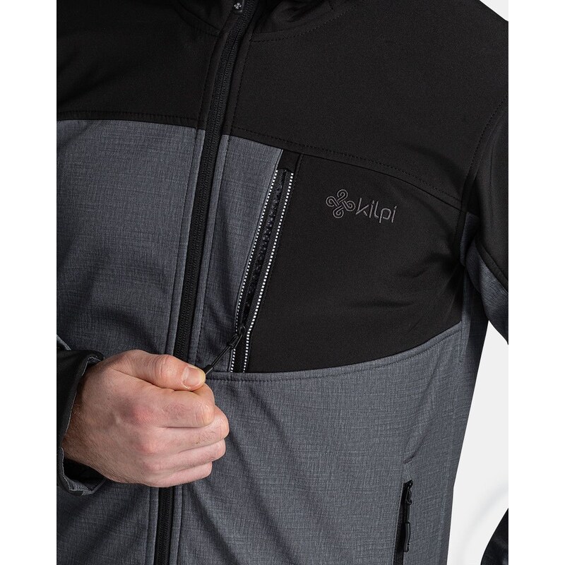 Pánská softshelová bunda Kilpi RAVIO-M tmavě šedá