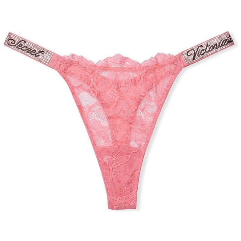 Victoria's Secret Dámské luxusní krajkové tanga Victoria´s Secret Bombshell - Rose