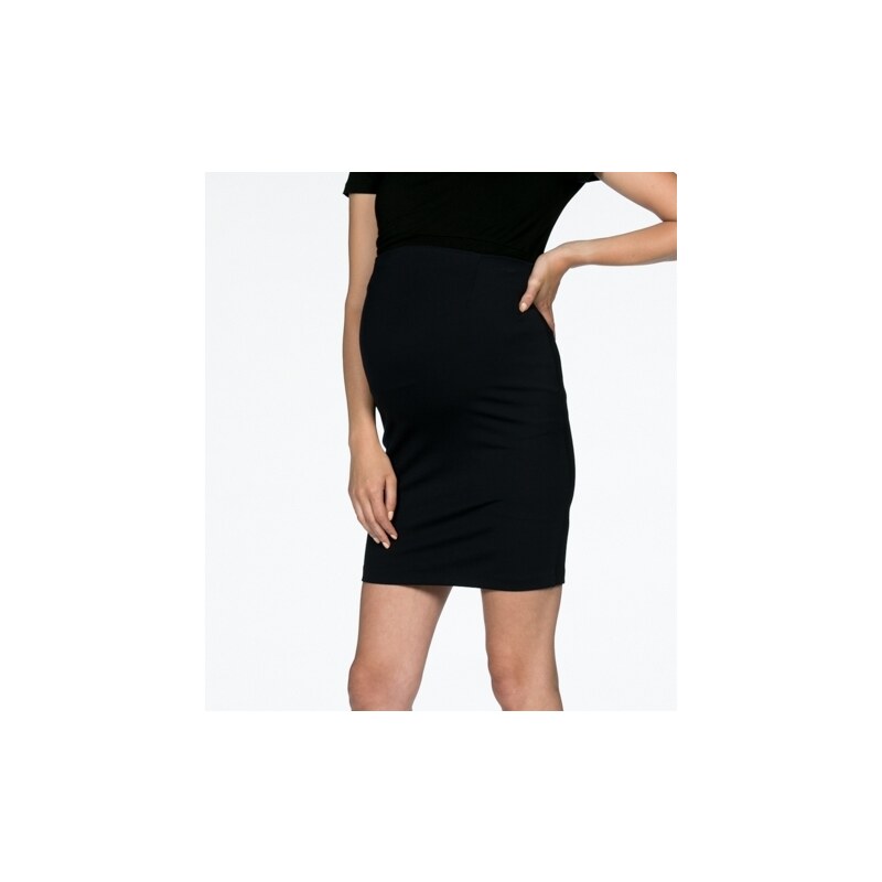 Společenská těhotenská sukně Ponte černá