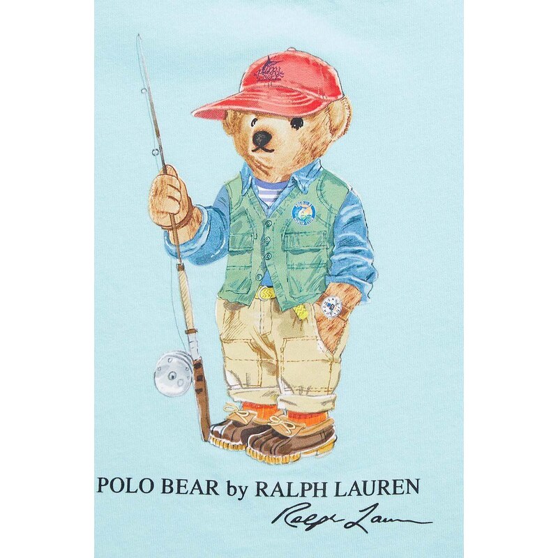 Dětská bavlněná souprava Polo Ralph Lauren zelená barva